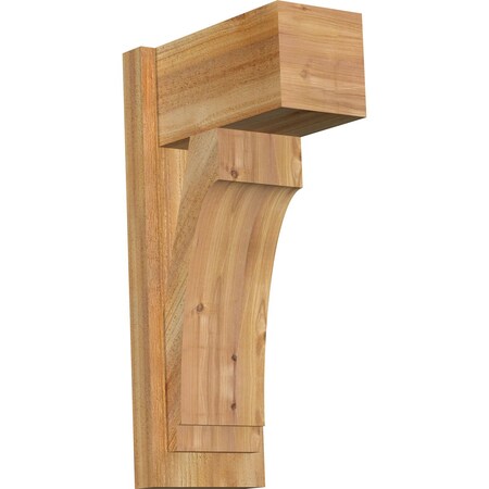 Ekena Millwork Imperial Block Rough Sawn Outlooker, Western Red Cedar, 8"W x 14"D x 26"H OUT08X14X26IMP05RWR